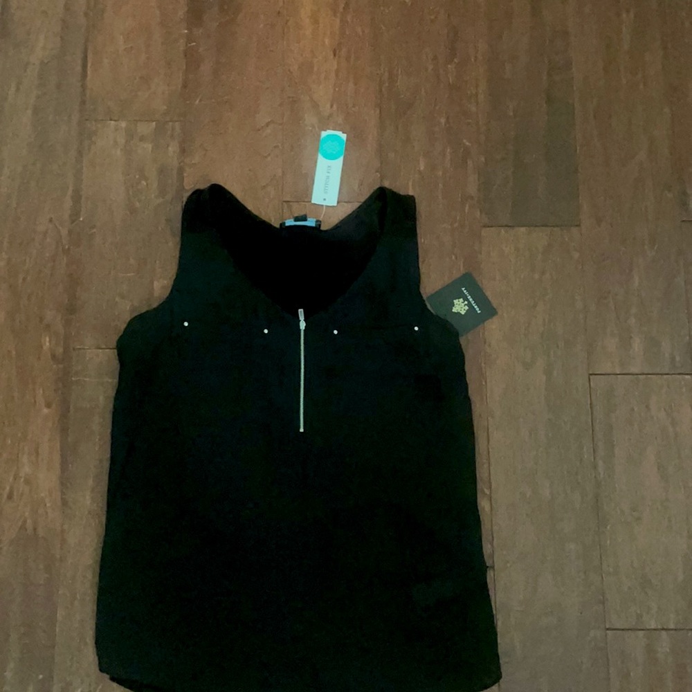 Fortune & Ivy black sleeveless blouse